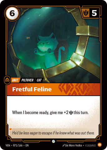 front of card Fretful Feline [Vendetta] 071/166