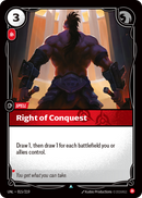 front of card Right of Conquest [Unleashed] 015/219