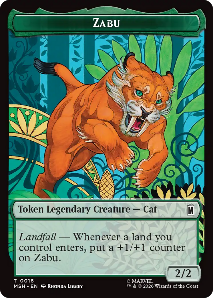 Redwing // Zabu Double-Sided Token [Marvel Super Heroes Tokens]
