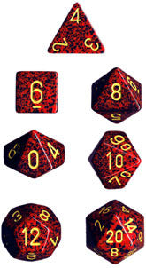 7 die Polyhedral Mercury Speckled Dice Block - CHX25323