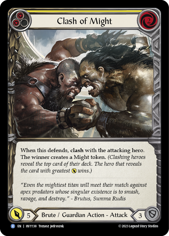 Clash of Might (Yellow) [HVY138] (Heavy Hitters) Rainbow Foil