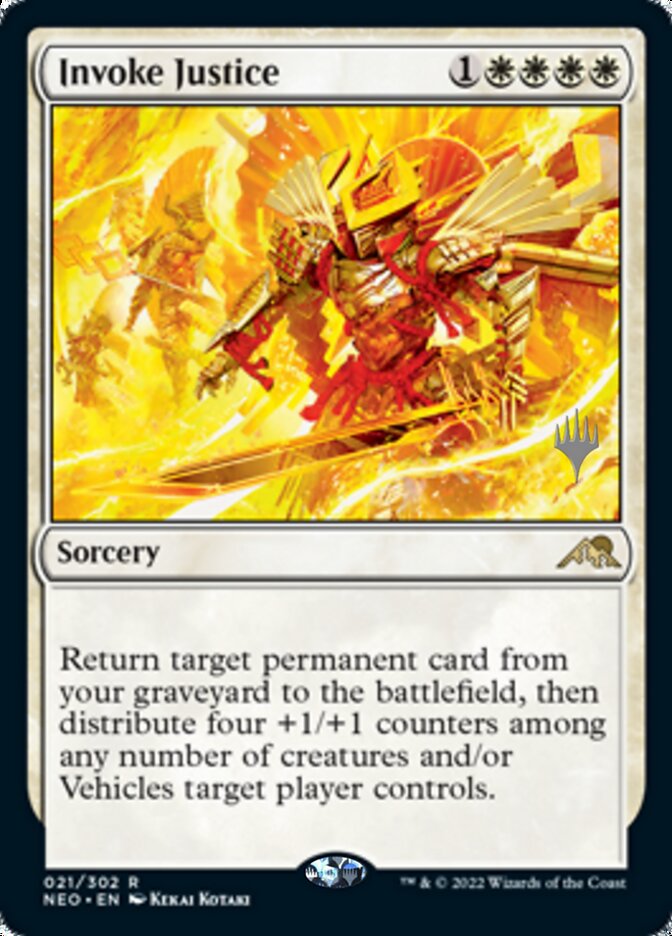 Invoke Justice (Promo Pack) [Kamigawa: Neon Dynasty Promo Pack]