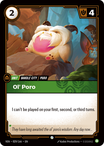 front of card Ol' Poro [Vendetta] 029/166