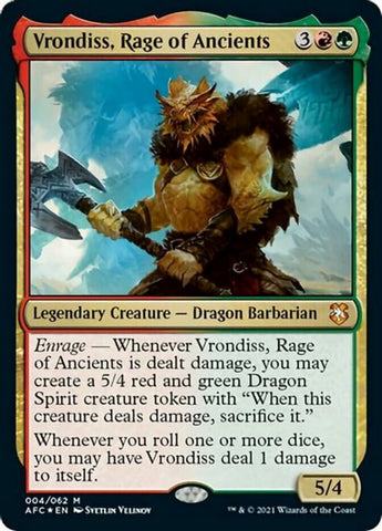 (Thick Stock Display Commander) Vrondiss, Rage of Ancients [Dungeons & Dragons: Adventures in the Forgotten Realms Commander]