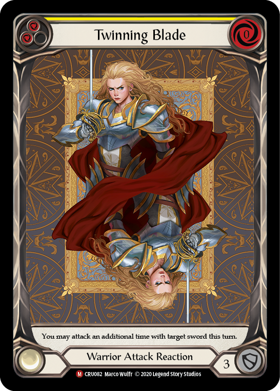 Twinning Blade [CRU082] (Crucible of War) 1st Edition Extended Art Rainbow Foil