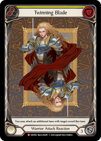 Twinning Blade [CRU082] (Crucible of War) 1st Edition Extended Art Rainbow Foil