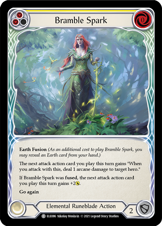 Bramble Spark (Yellow) [ELE086] (Tales of Aria) 1st Edition Rainbow Foil