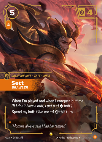 front of card Sett, Brawler (Showcase) [Origins] #164a