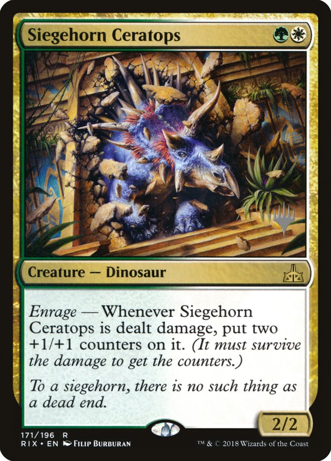 Siegehorn Ceratops (Promo Pack) [Rivals of Ixalan Promo Pack]