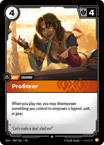 front of card Profiteer [Vendetta] 082/166