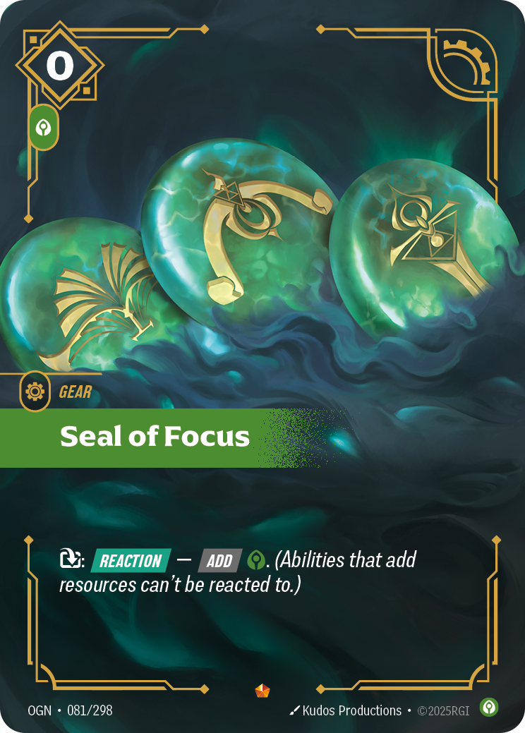 front of card Seal of Focus [Origins]