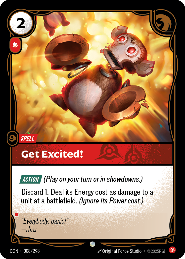 front of card Get Excited! [Origins]