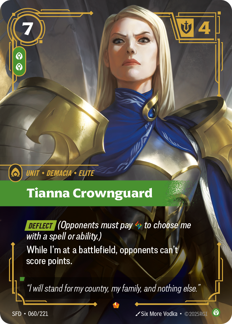 front of card Tianna Crownguard [Spiritforged] 060/221