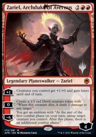 Zariel, Archduke of Avernus (Promo Pack) [Dungeons & Dragons: Adventures in the Forgotten Realms Promo Pack]