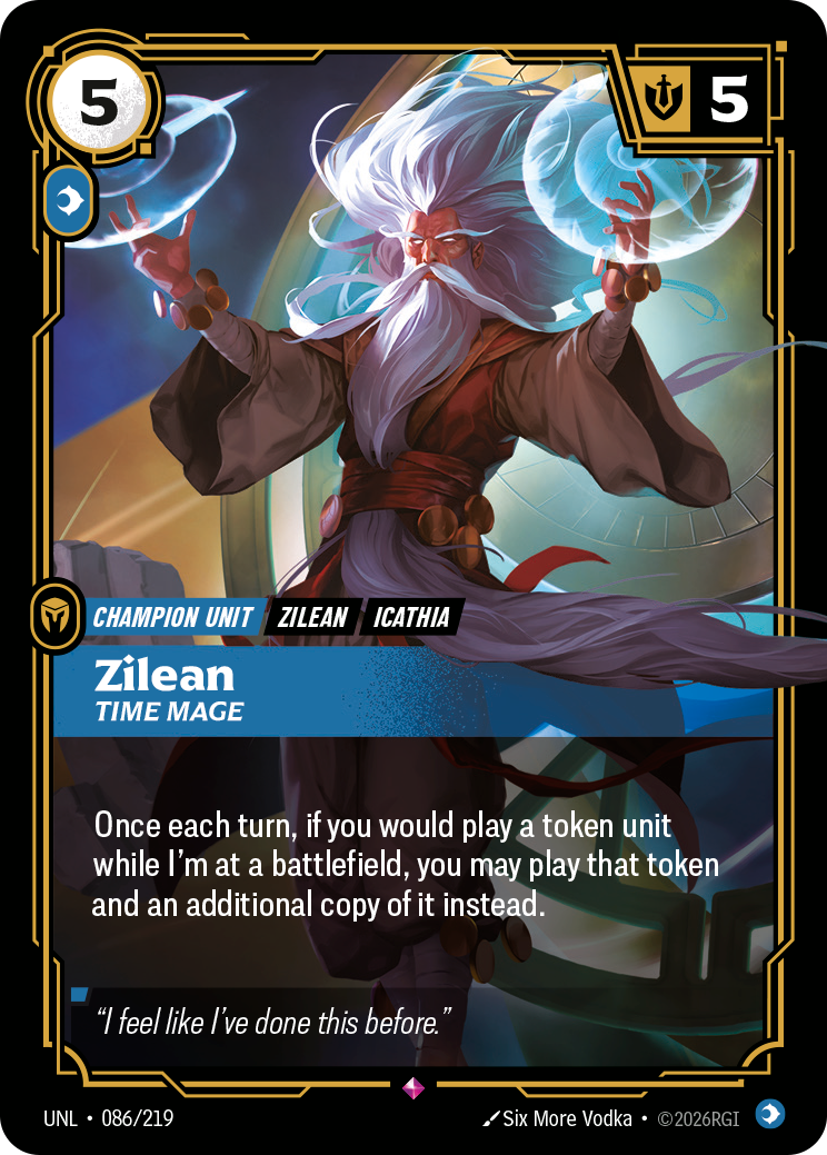 front of card Zilean, Time Mage [Unleashed] 086/219