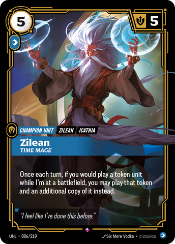 front of card Zilean, Time Mage [Unleashed] 086/219