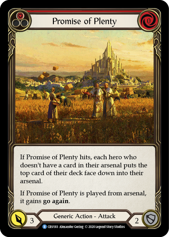 Promise of Plenty (Red) [CRU183] (Crucible of War) 1st Edition Rainbow Foil
