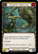 Swing Fist, Think Later (Yellow) [U-CRU020] (Crucible of War Unlimited) Unlimited Rainbow Foil