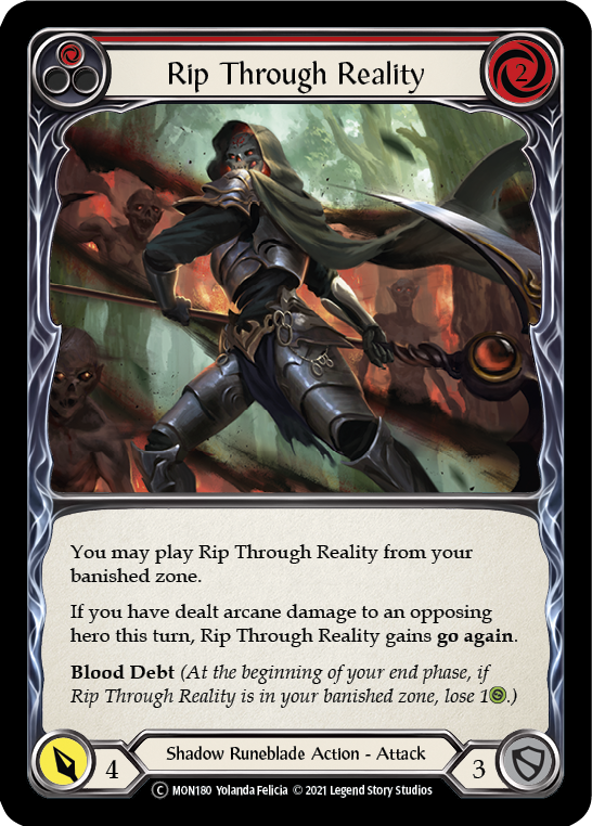Rip Through Reality (Red) [U-MON180-RF] (Monarch Unlimited) Unlimited Rainbow Foil