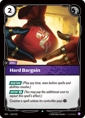 front of card Hard Bargain [Spiritforged] 136/221