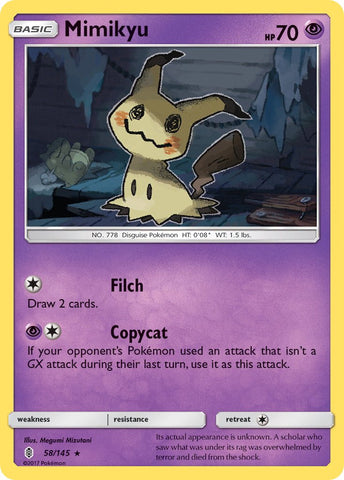 Mimikyu (58/145) (Sun & Moon: Guardians Rising) [Theme Deck Exclusive]