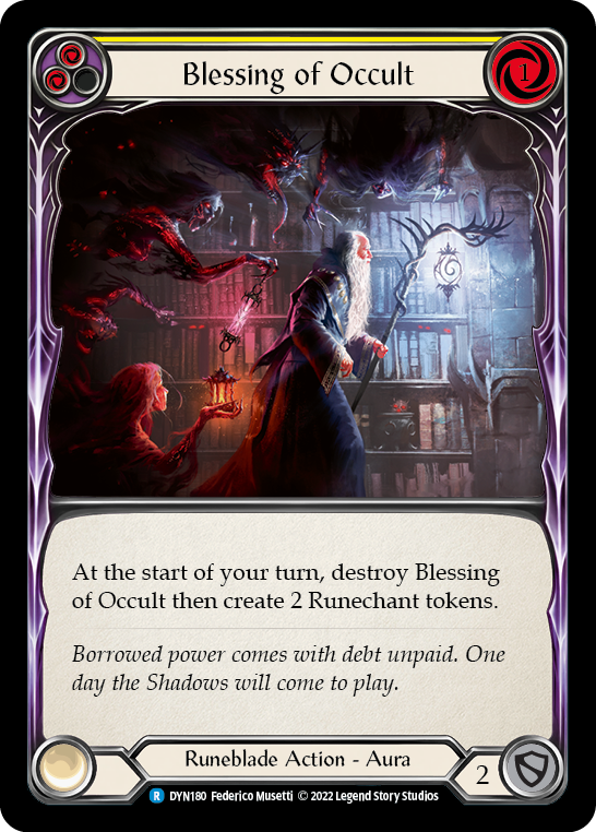 Blessing of Occult (Yellow) [DYN180] (Dynasty) Rainbow Foil