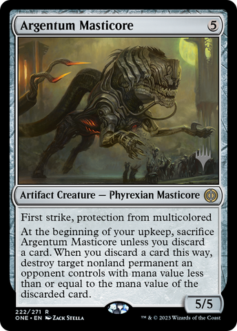 Argentum Masticore (Promo Pack) [Phyrexia: All Will Be One Promo Pack]