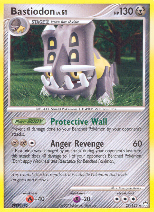 Bastiodon (21/123) (Diamond & Pearl: Mysterious Treasures) [Theme Deck Exclusive]