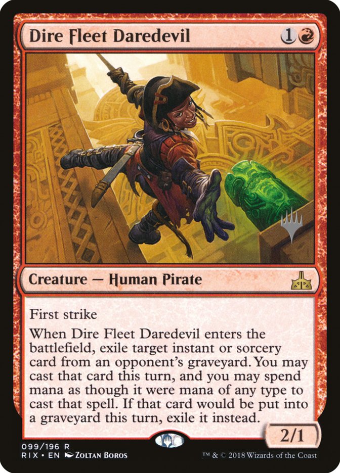 Dire Fleet Daredevil (Promo Pack) [Rivals of Ixalan Promo Pack]