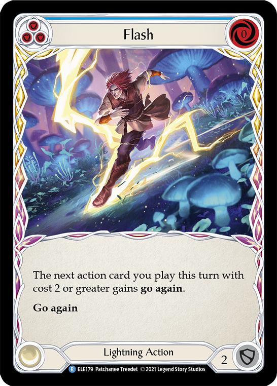 Flash (Blue) [ELE179] (Tales of Aria) 1st Edition Rainbow Foil