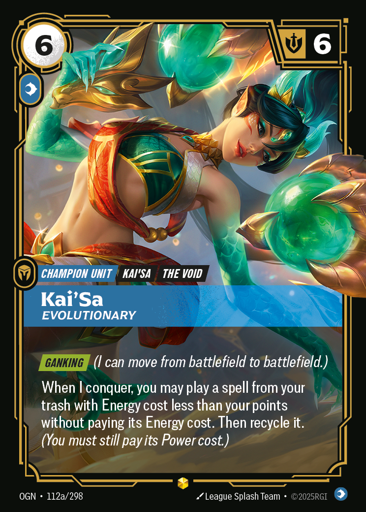 front of card Kai'Sa, Evolutionary (Showcase) [Origins]