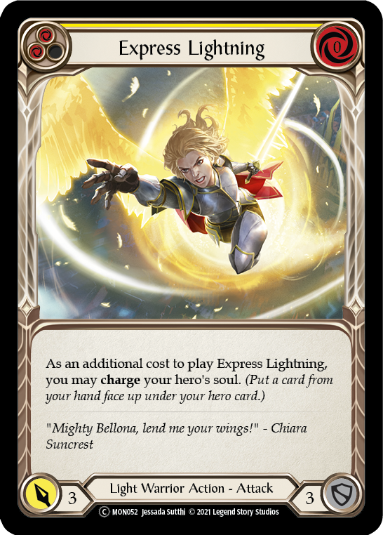 Express Lightning (Yellow) [U-MON052-RF] (Monarch Unlimited) Unlimited Rainbow Foil