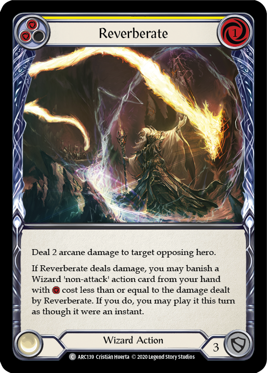 Reverberate (Yellow) [U-ARC139] (Arcane Rising Unlimited) Unlimited Rainbow Foil