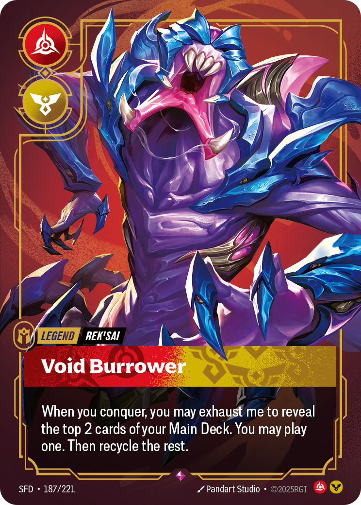 front of card Rek'Sai, Void Burrower [Spiritforged] 187/221