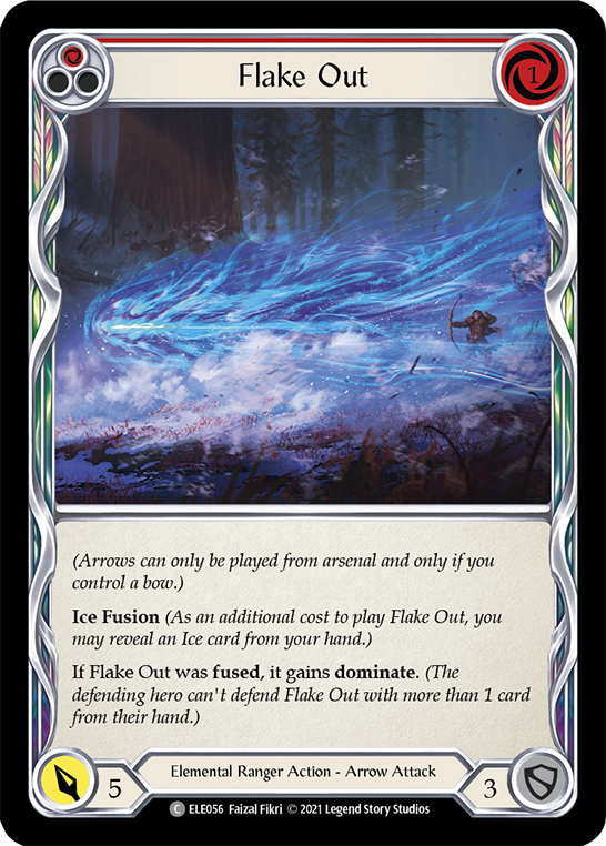 Flake Out (Red) [ELE056] (Tales of Aria) 1st Edition Rainbow Foil