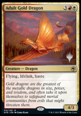 Adult Gold Dragon (Promo Pack) [Dungeons & Dragons: Adventures in the Forgotten Realms Promo Pack]