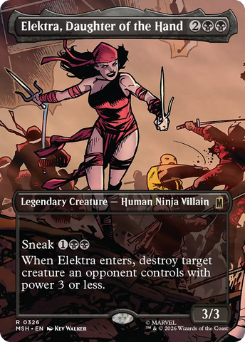 Elektra, Daughter of the Hand (Borderless) (0326) [Marvel Super Heroes]