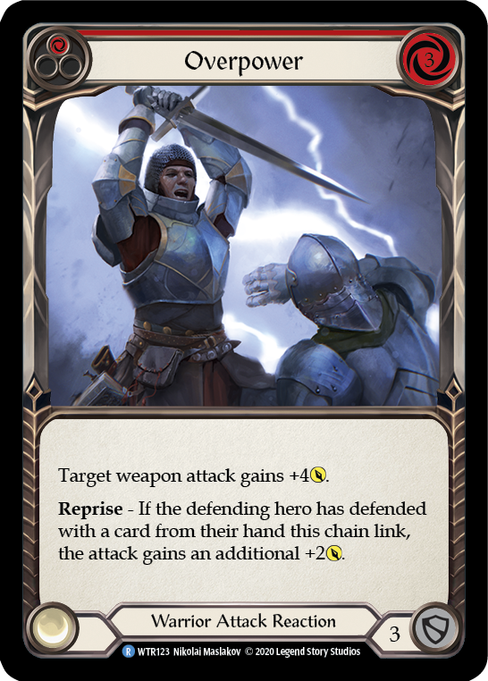 Overpower (Red) [U-WTR123] (Welcome to Rathe Unlimited) Unlimited Rainbow Foil