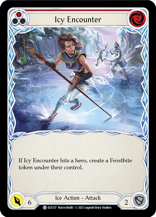 Icy Encounter (Red) [ELE157] (Tales of Aria) 1st Edition Normal