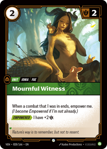 front of card Mournful Witness [Vendetta] 028/166