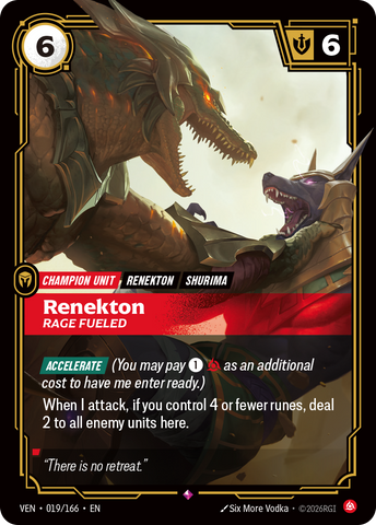front of card Renekton, Rage Fueled [Vendetta] 019/166