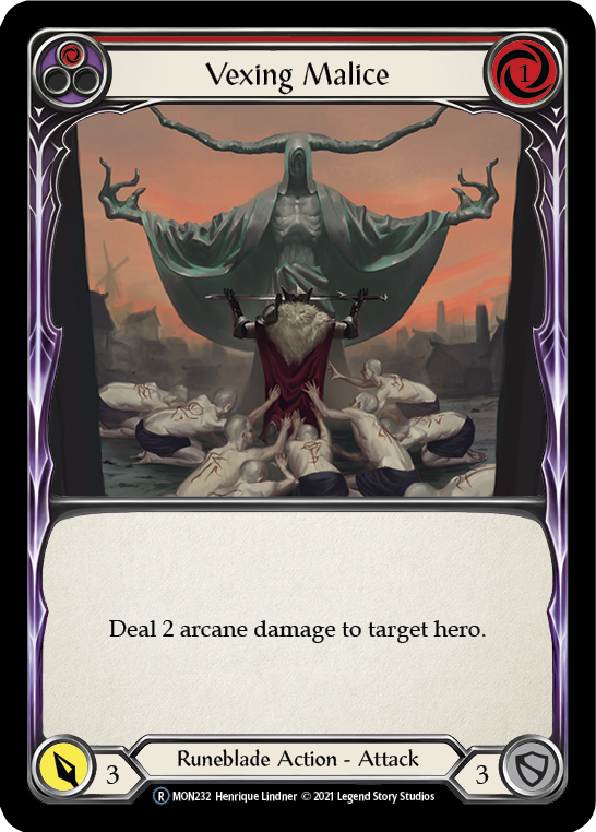 Vexing Malice (Red) [U-MON232] (Monarch Unlimited) Unlimited Normal