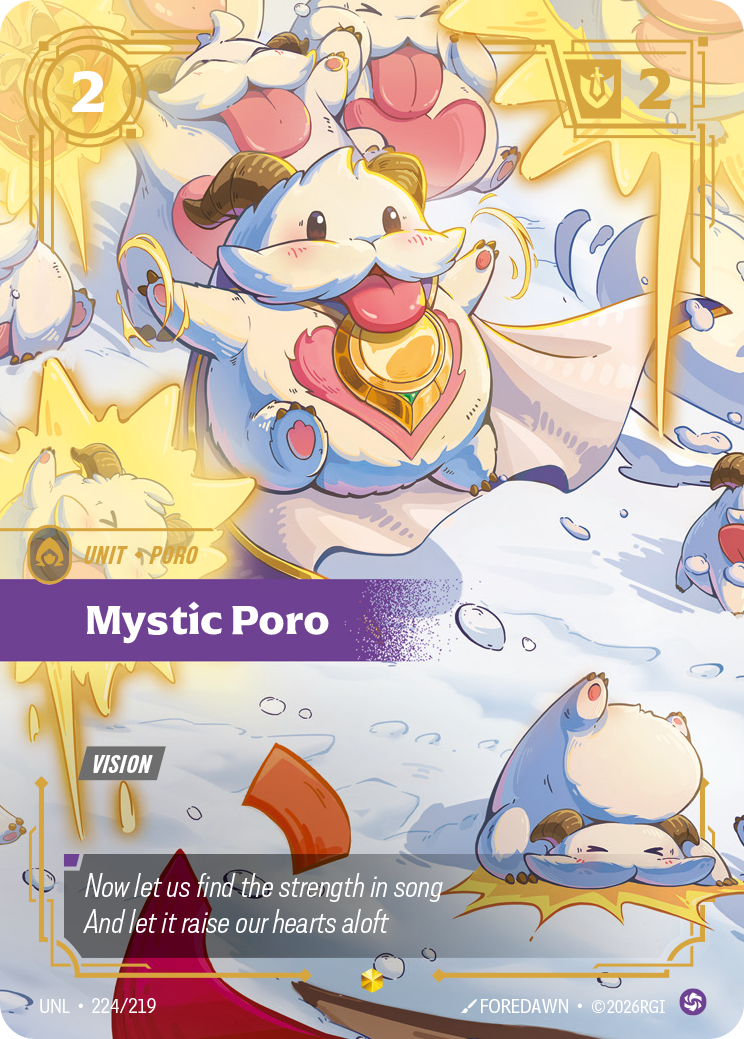 front of card Mystic Poro (Overnumbered) [Unleashed] 224/219