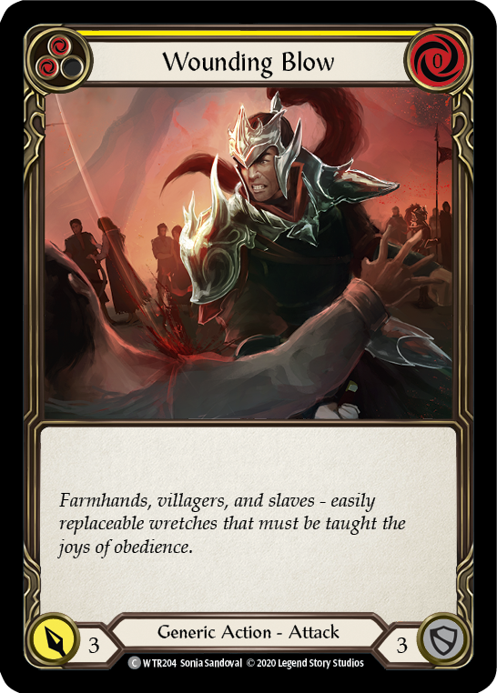 Wounding Blow (Yellow) [U-WTR204] (Welcome to Rathe Unlimited) Unlimited Rainbow Foil