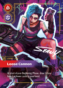 front of card Jinx, Loose Cannon (Overnumbered) (Signature) [Origins]