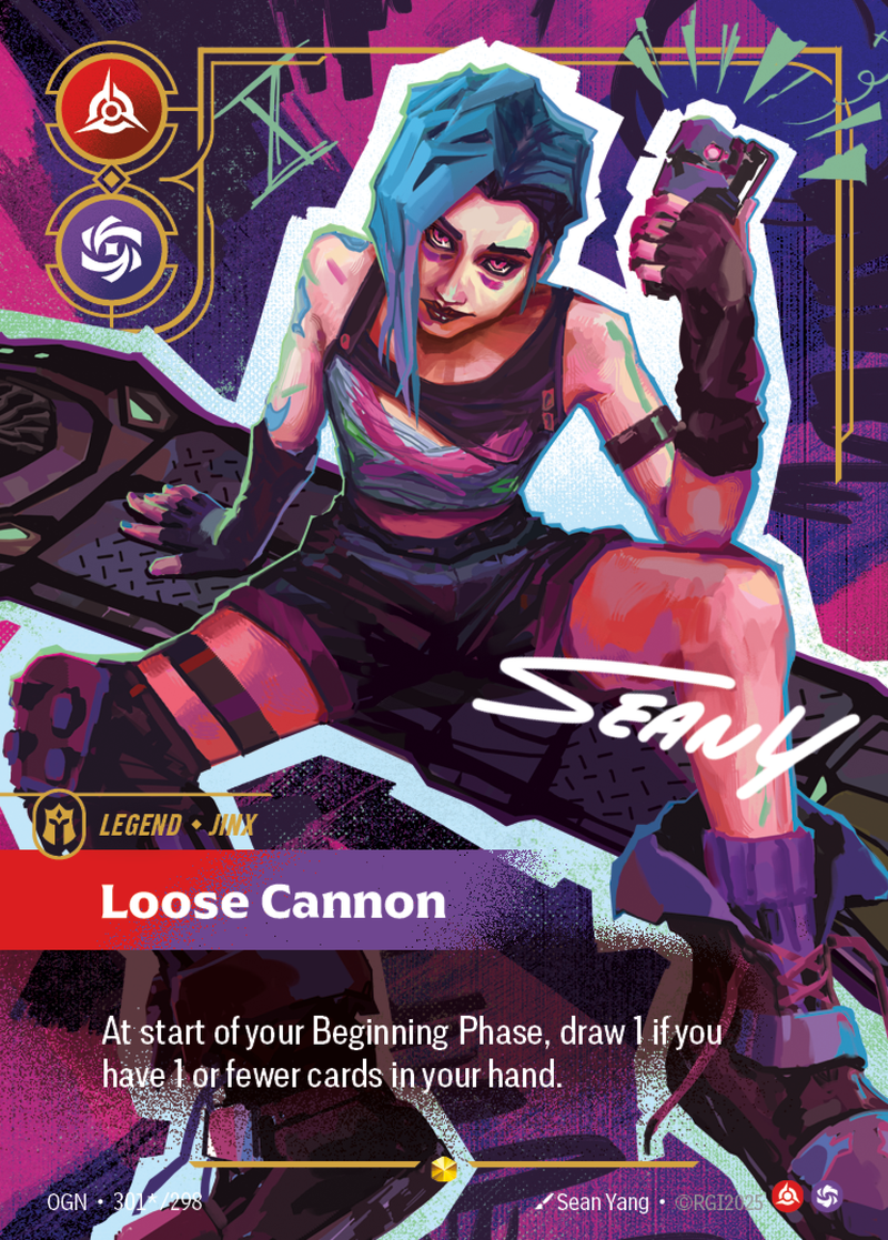 front of card Jinx, Loose Cannon (Overnumbered) (Signature) [Origins]