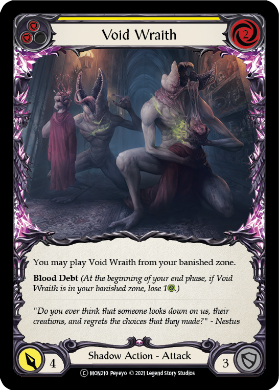 Void Wraith (Yellow) [U-MON210-RF] (Monarch Unlimited) Unlimited Rainbow Foil
