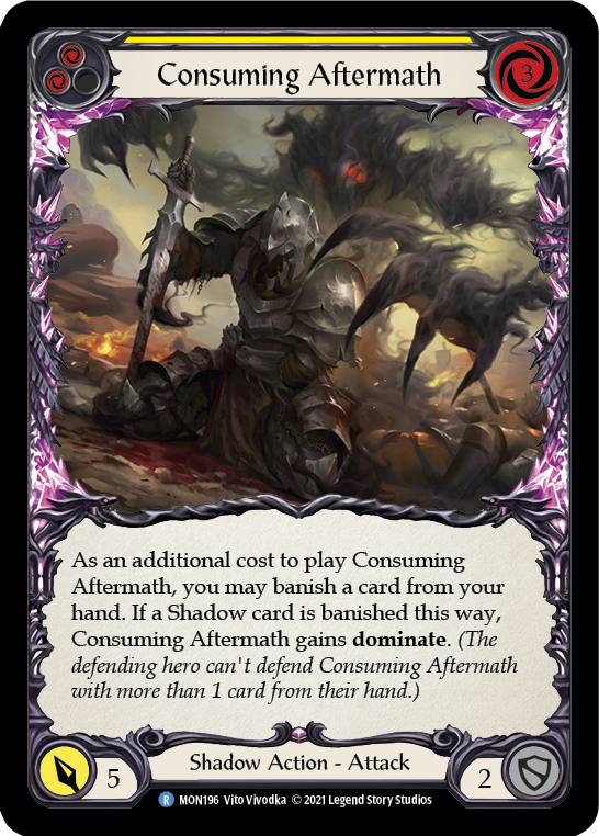 Consuming Aftermath (Yellow) [MON196] (Monarch) 1st Edition Normal