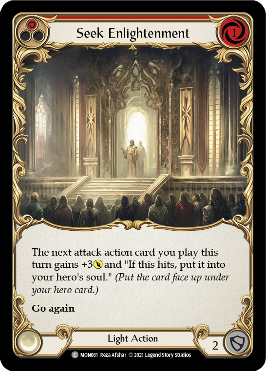 Seek Enlightenment (Red) [MON081-RF] (Monarch) 1st Edition Rainbow Foil