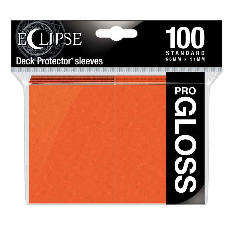 Ultra PRO: Standard 100ct Sleeves - Eclipse Gloss (Pumpkin Orange)